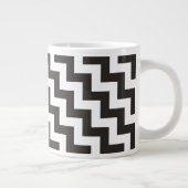 Grande Tasse Zigzags Jumbo Mug, Chevrons noirs et blancs (Droite)