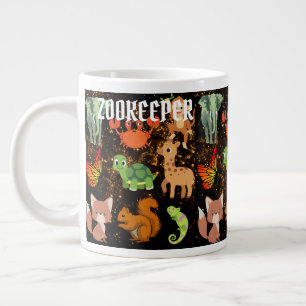 Grande Tasse Zookeeper Safari Faune Animaux Africains