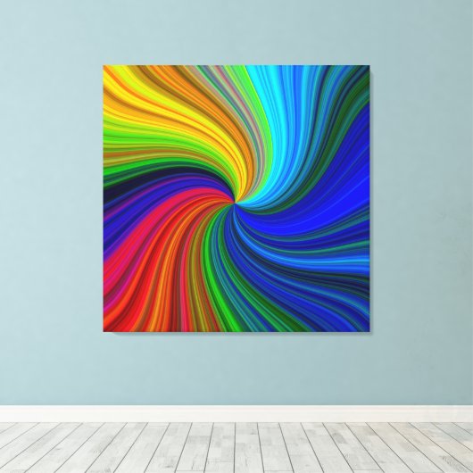 Grande toile Abstraite couleur vive (Insitu (Plancher de Bois))