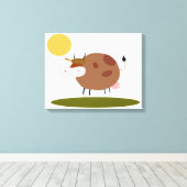 Grande toile de haute qualité avec photo de vache  (Insitu (Plancher de Bois))