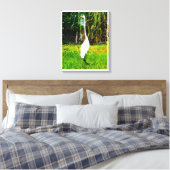 Grande toile étirée d'aigrettes blanches (Insitu(Chambre))