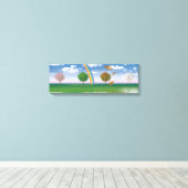 Grande toile imprimé quatre saisons art numérique (Insitu (Plancher de Bois))