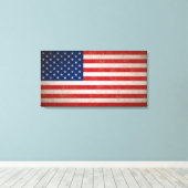 Grande toile Vintage Grunge Style American Flag (Insitu (Plancher de Bois))