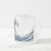 Grande vague givré tasse de verre (Devant droit)