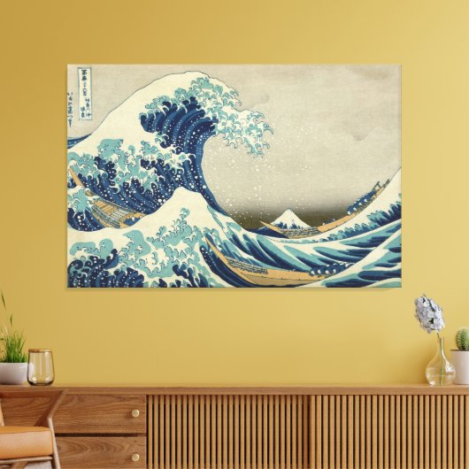 Grande vague Hokusai Stretted Canvas Impression (Insitu(Salon))