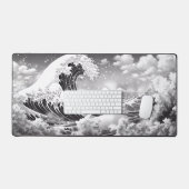 grande vague noire et blanche de kanagaw large (Clavier et souris)