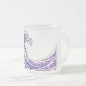 Grande Vague tasse de verre dépoli - violet (Devant droit)
