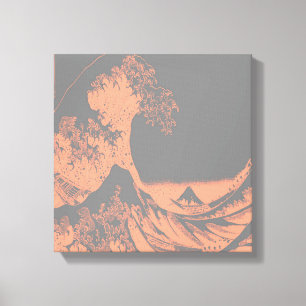 Grande Vague Toile Enveloppée Peach & Grey