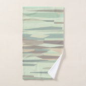 Grandes Abstraites vertes et pêche (Serviette à main)