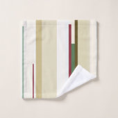 Grandes Abstraites vertes et rouges (Gant de toilette)