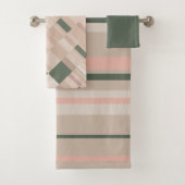 Grandes bandes beiges et impression en bloc (En situation)