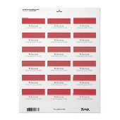 Grandes bandes de Noël Étiquettes d'adresse de ret (Feuille entière)