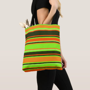 Grandes bandes en Lime, Orange et Sac fourre-tout 