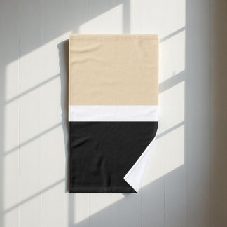 Grandes bandes noires et beiges Motif Élégant, mod