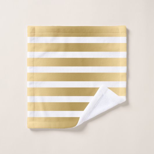 Grandes Blancs & Or Design moderne (Gant de toilette)