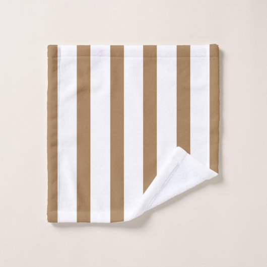 Grandes Brown et blanches (Gant de toilette)