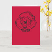 Grandes cartes de dessin et poème Rose (Fleur jaune)