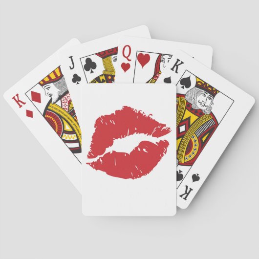 Grandes cartes de jeu de baiser (dos)