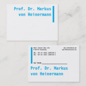 Grandes cartes de visite (Devant / Derrière)