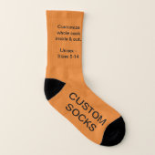 Grandes chaussettes oranges personnalisables (Droite extérieur)