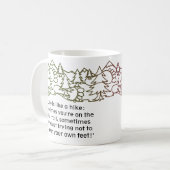 Grandes empreintes de pieds de randonneur Mug pers (Devant gauche)