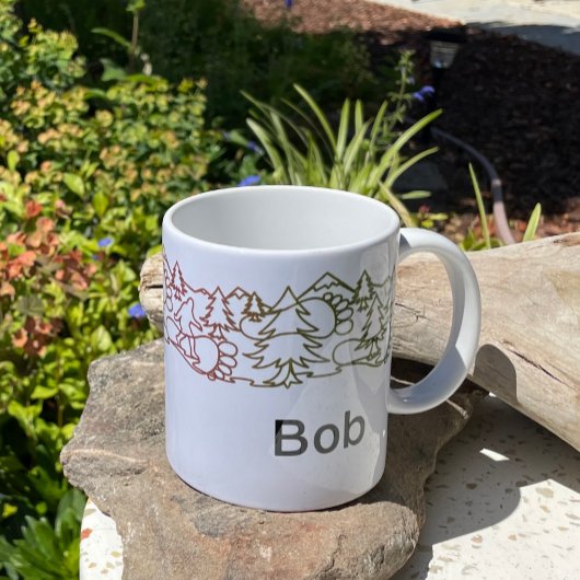 Grandes empreintes de pieds de randonneur Mug pers