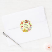 Grandes Fleurs Ados filles Modèle Stickers d'anniv (Enveloppe)