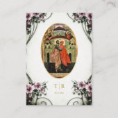 Grandes Fleurs Lilac Carte de prière Mariage ortho (Devant)