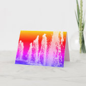 Grandes fontaines d'eau brillante colorée carte (Devant)