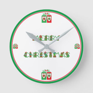 Grandes horloges murales de Noël en acrylique Joye
