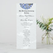 Grandes Hydrangea Mariage programmes de cérémonie (Debout devant)