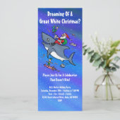 Grandes invitations de partie de Noël de blanc (Debout devant)