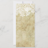 Grandes invitations Vintages de mariage floral (Dos)