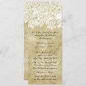 Grandes invitations Vintages de mariage floral (Devant / Derrière)