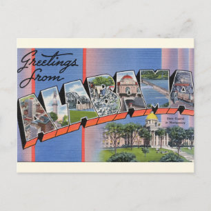 Grandes lettres de voeux de la carte postale Alaba