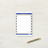 Grandes notes de post-it chics de caniche (Sur un bureau)