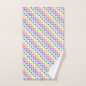 Grandes pointes Rainbow Polka modernes (Serviette à main)