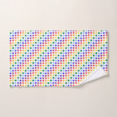 Grandes pointes Rainbow Polka modernes (Serviette à main)
