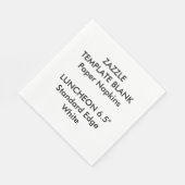 Grandes serviettes en papier blanc imprimé sur mes (Coin)