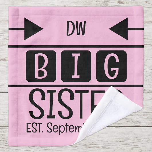 Grandes soeurs initiales mois année rose