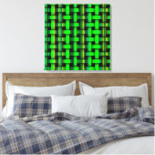 Grandes Tailles Vert Moderne Tisser Motif Toile Ar (Insitu(Chambre))