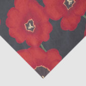 Grandes tulipes rouges sur le papier de soie de (Détail)