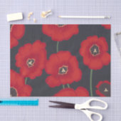 Grandes tulipes rouges sur le papier de soie de (Artisanat)