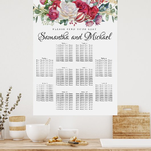 Grandes verdure de Noël Tableau de sièges 10 table (Cuisine)