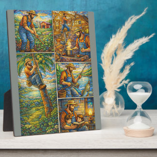 Grandfather Dad Father's Day  Fotoplaat