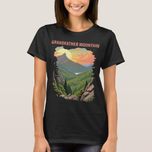 Grandfather Mountain NC Retro Reis T-shirt
