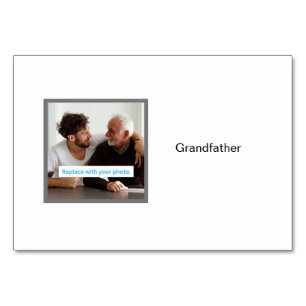 Grandfather Photo Carte Flashcards de famille pers