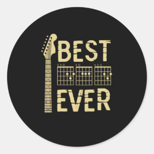 Grandfather Quotes Best Dad Guitar Ever Ronde Sticker
