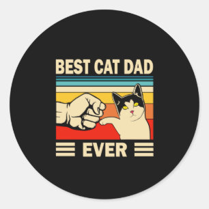 Grandfather Quotes   Beste kattevader ooit Ronde Sticker