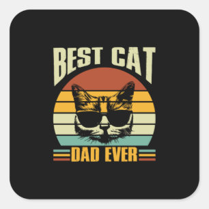 Grandfather Quotes Beste kattevader ooit Vierkante Sticker